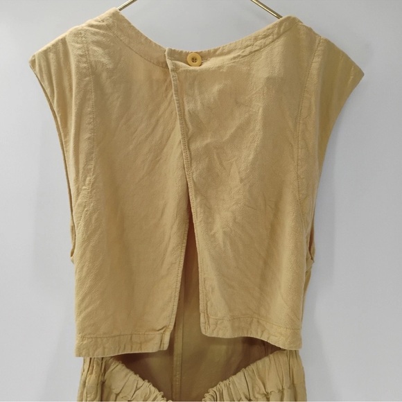Free People Heat Wave Linen Blend Jumpsuit Honey Size Small - Picture 7 of 10